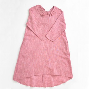 핑크 삼베 드레스
